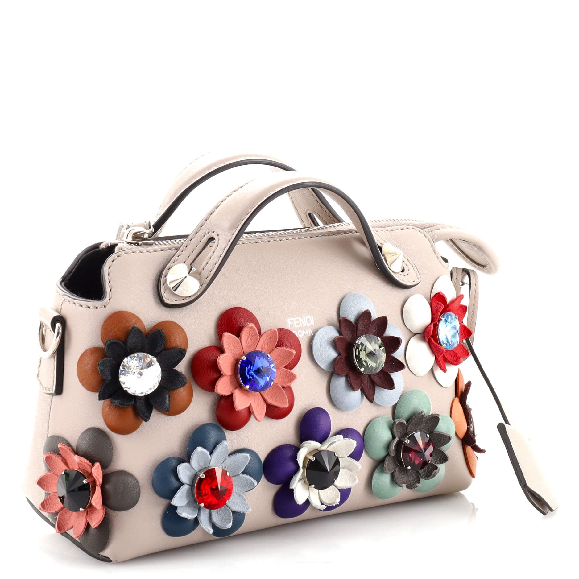 By The Way Satchel Floral Embellished Leather Mini