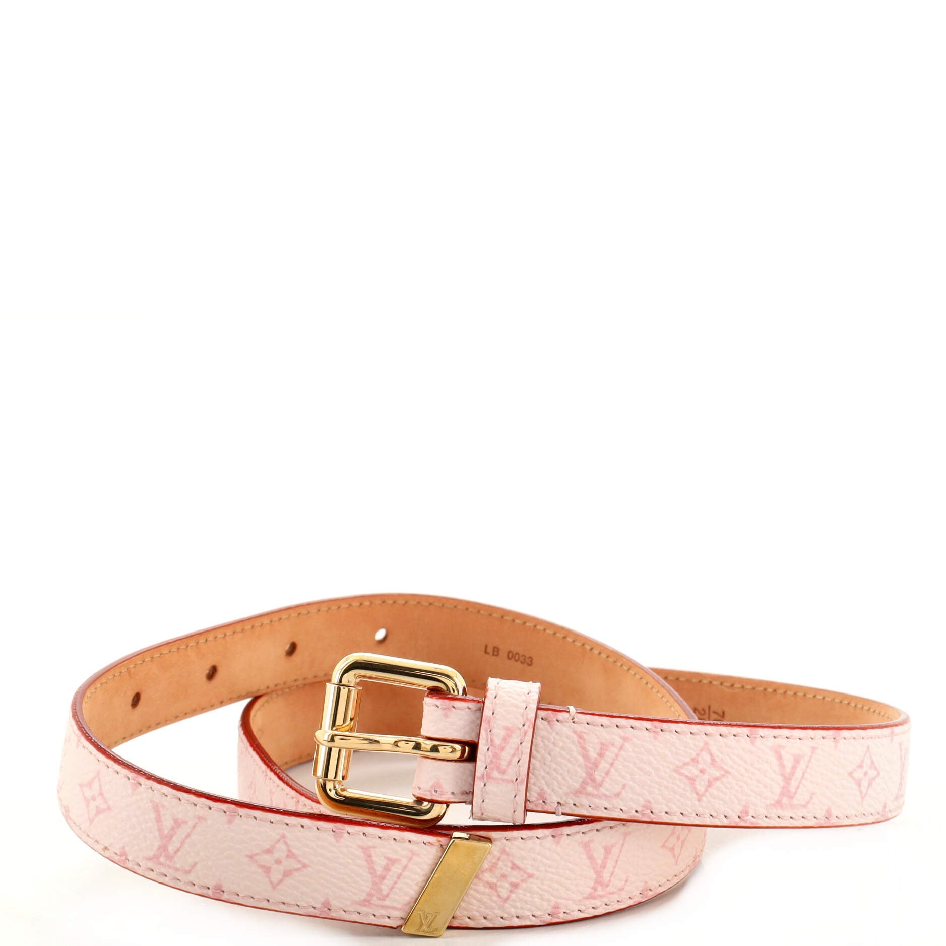 Ceinture Belt Limited Edition Cherry Blossom Monogram Thin 70