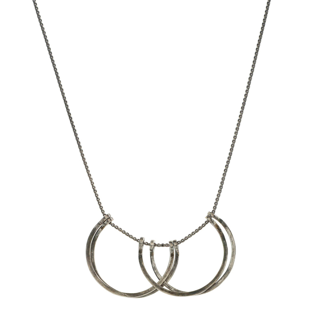 Concentric Pendant Necklace Metal