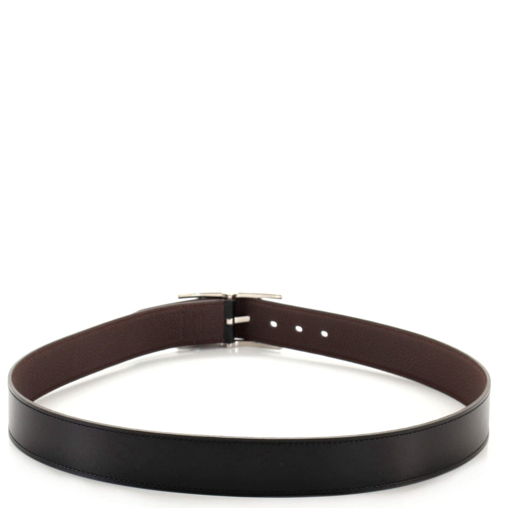 H Buckle Belt Leather Medium 85