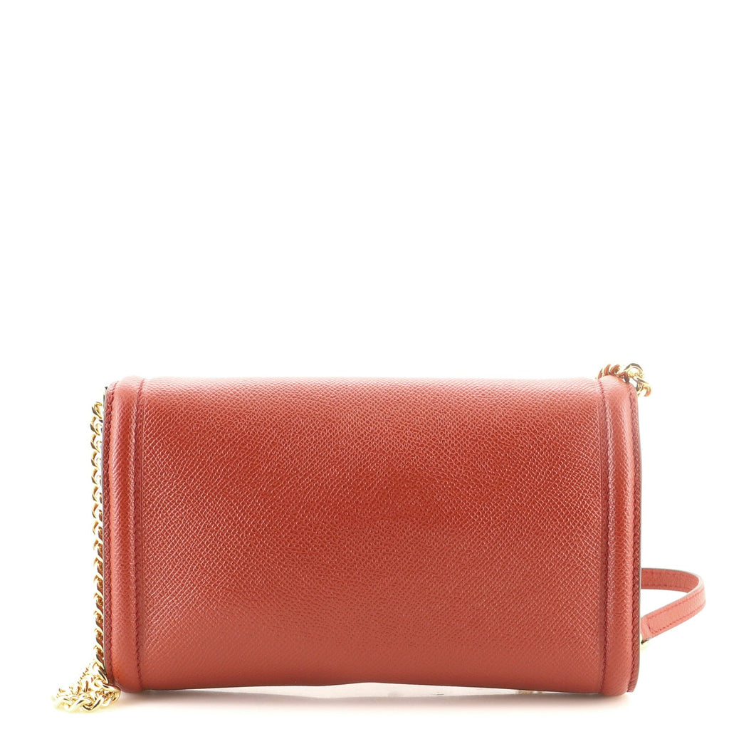 Vara Bow Chain Clutch Leather Small