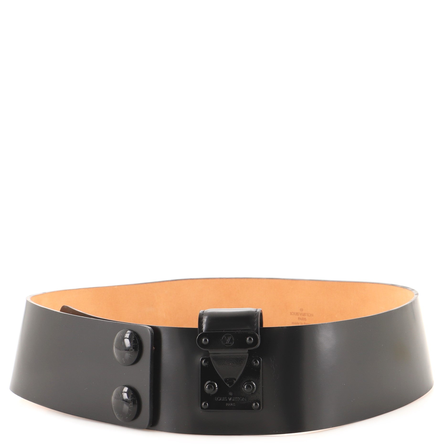 Op Art Belt Leather Wide 80