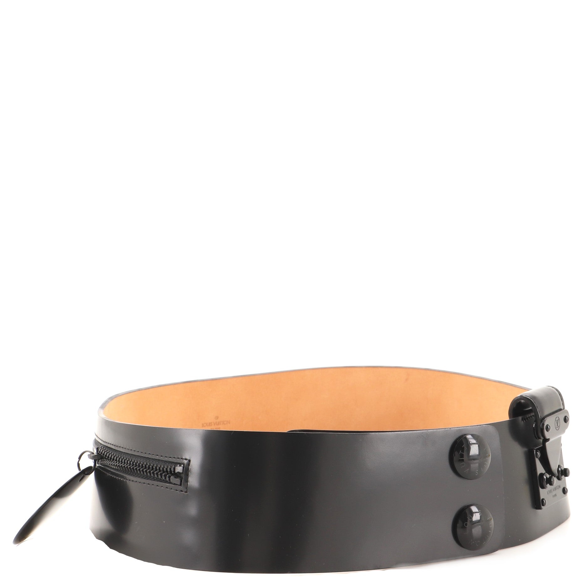 Op Art Belt Leather Wide 80