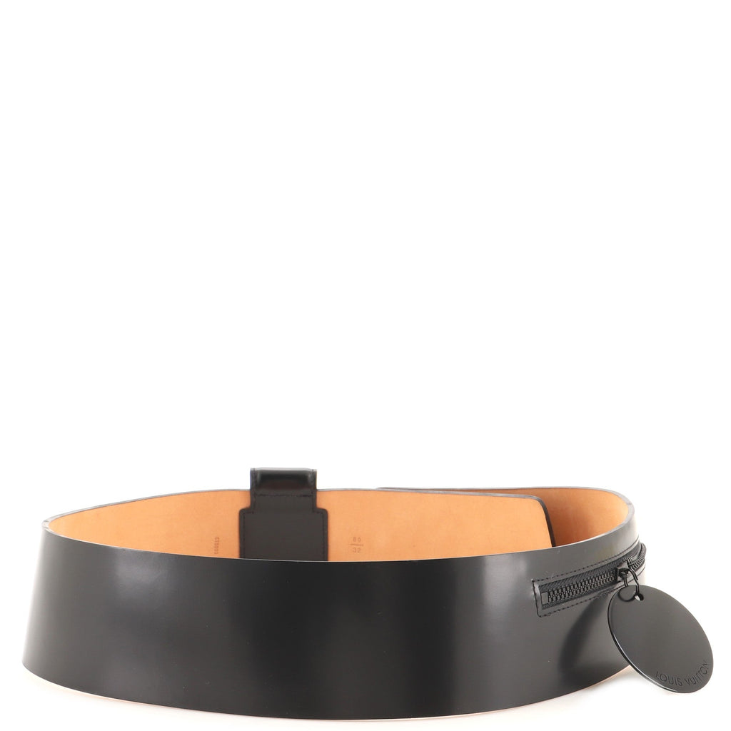 Op Art Belt Leather Wide 80