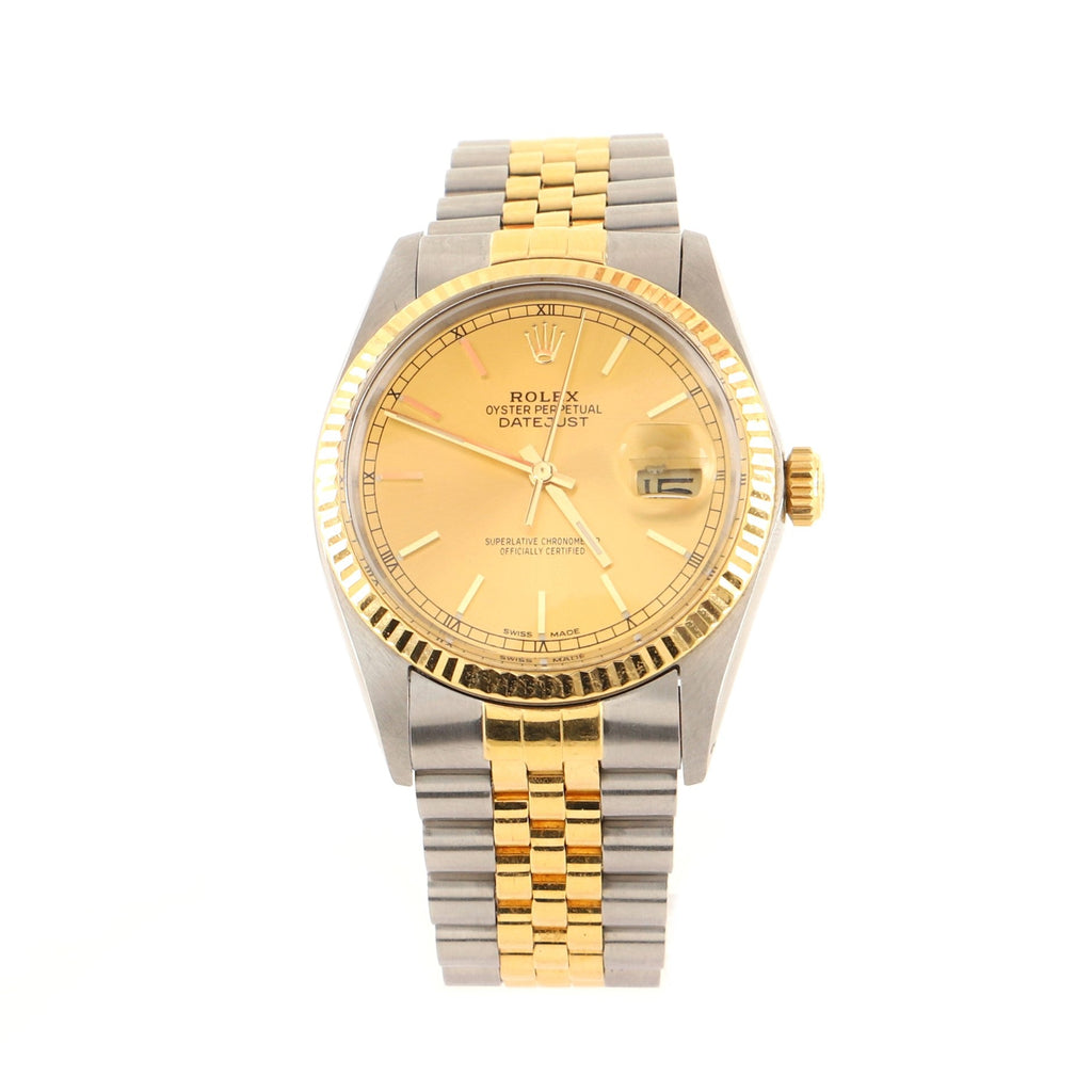 Oyster Perpetual Datejust Automatic Watch Stainless Steel and Yellow Gold 36