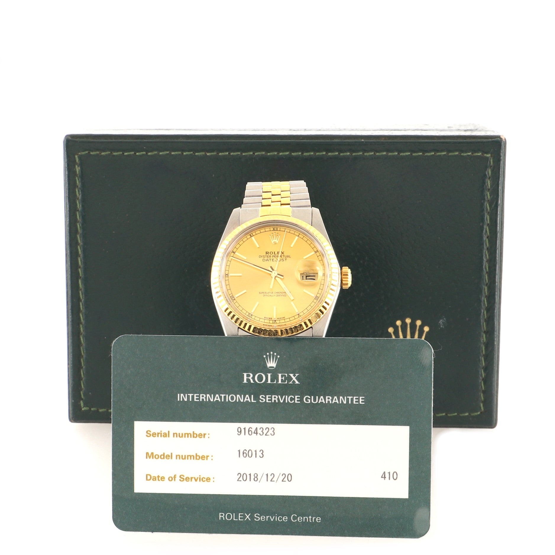 Oyster Perpetual Datejust Automatic Watch Stainless Steel and Yellow Gold 36