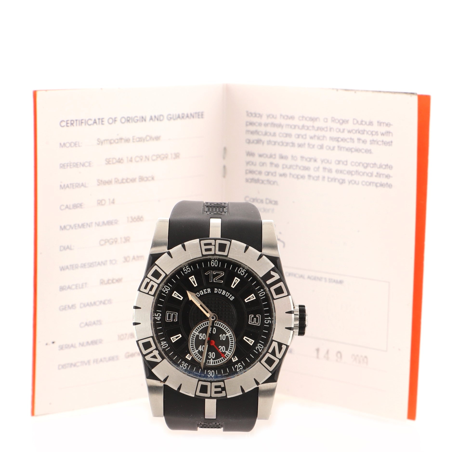 Easy Diver Automatic Watch Stainless Steel and Rubber 46