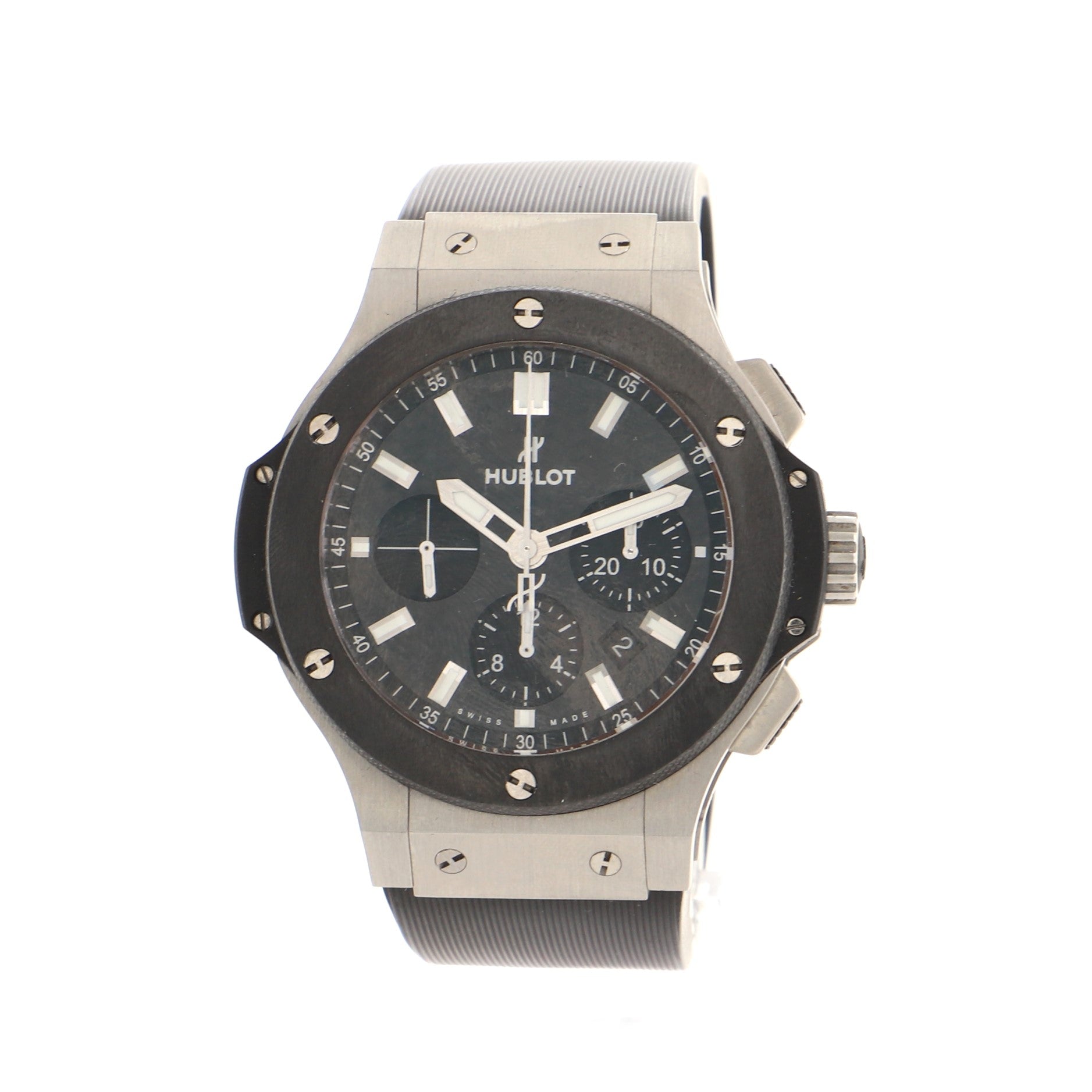 Big Bang Evolution Automatic Watch Stainless Steel with Ceramic and Carbon and Rubber 44