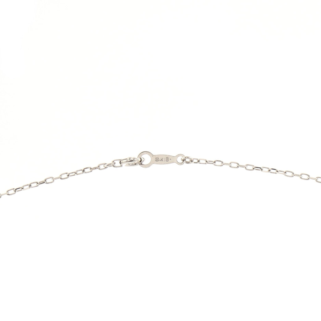 Drop Pendant Necklace 18K White Gold with Pearls