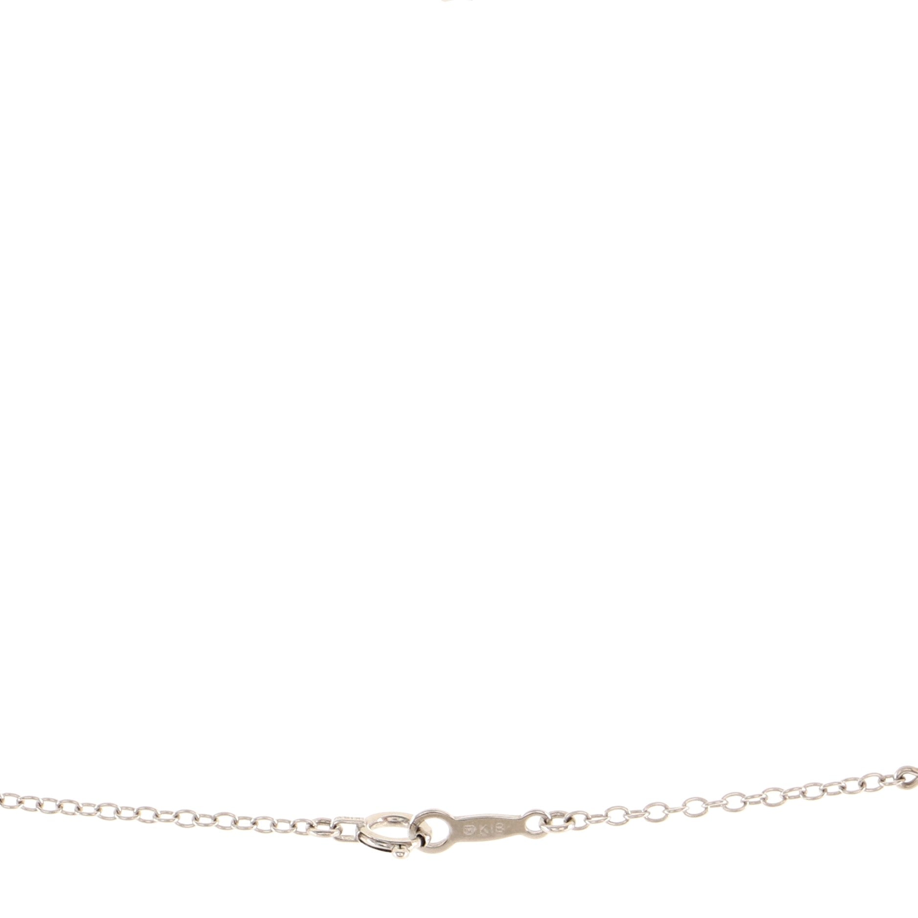 Pearl Station Necklace 18K White Gold and Akoya Pearls