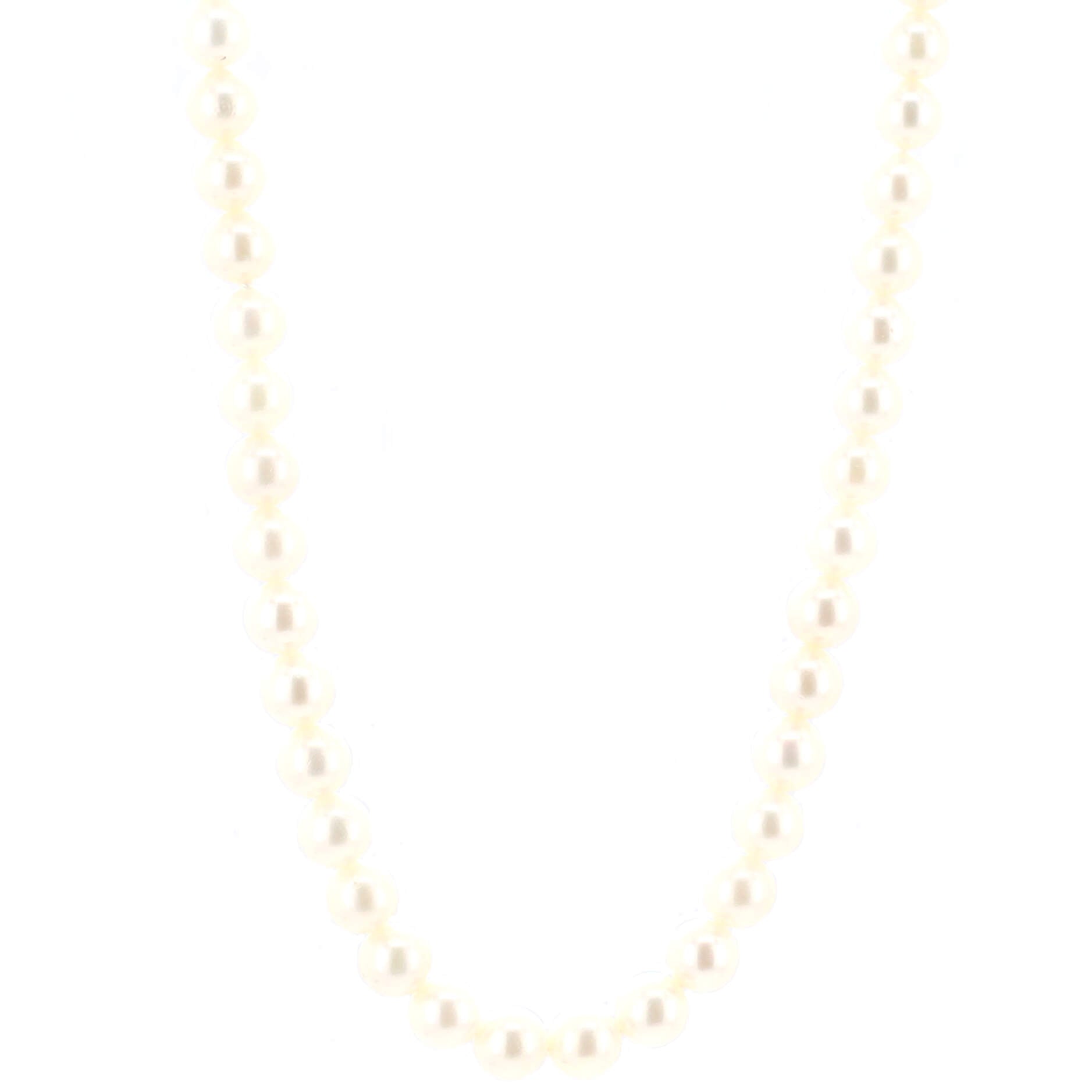 Single Strand Necklace Sterling Silver and Pearls