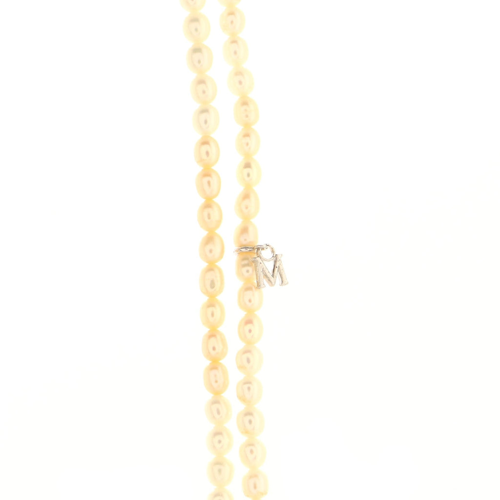 Double Strand Necklace Sterling Silver and Pearls
