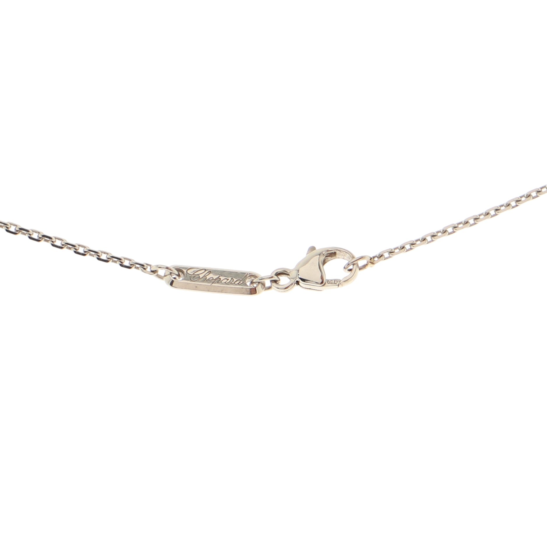 Circle Pendant Necklace 18K White Gold and Diamonds