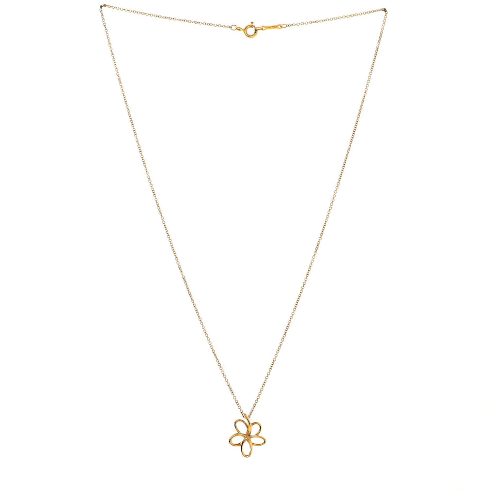 Paloma Picasso Villa Flower Pendant Necklace 18K Rose Gold