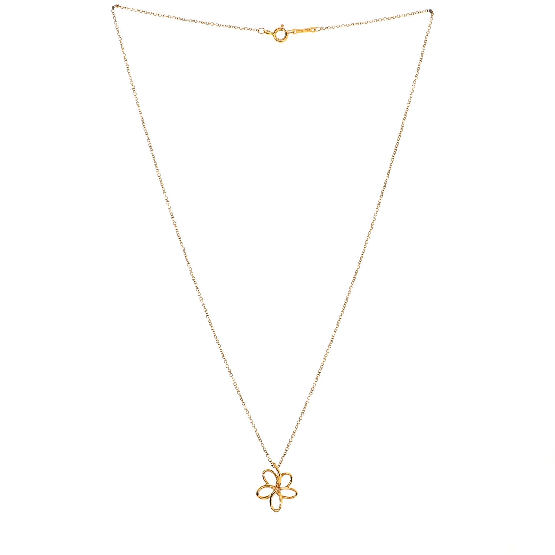 Paloma Picasso Villa Flower Pendant Necklace 18K Rose Gold