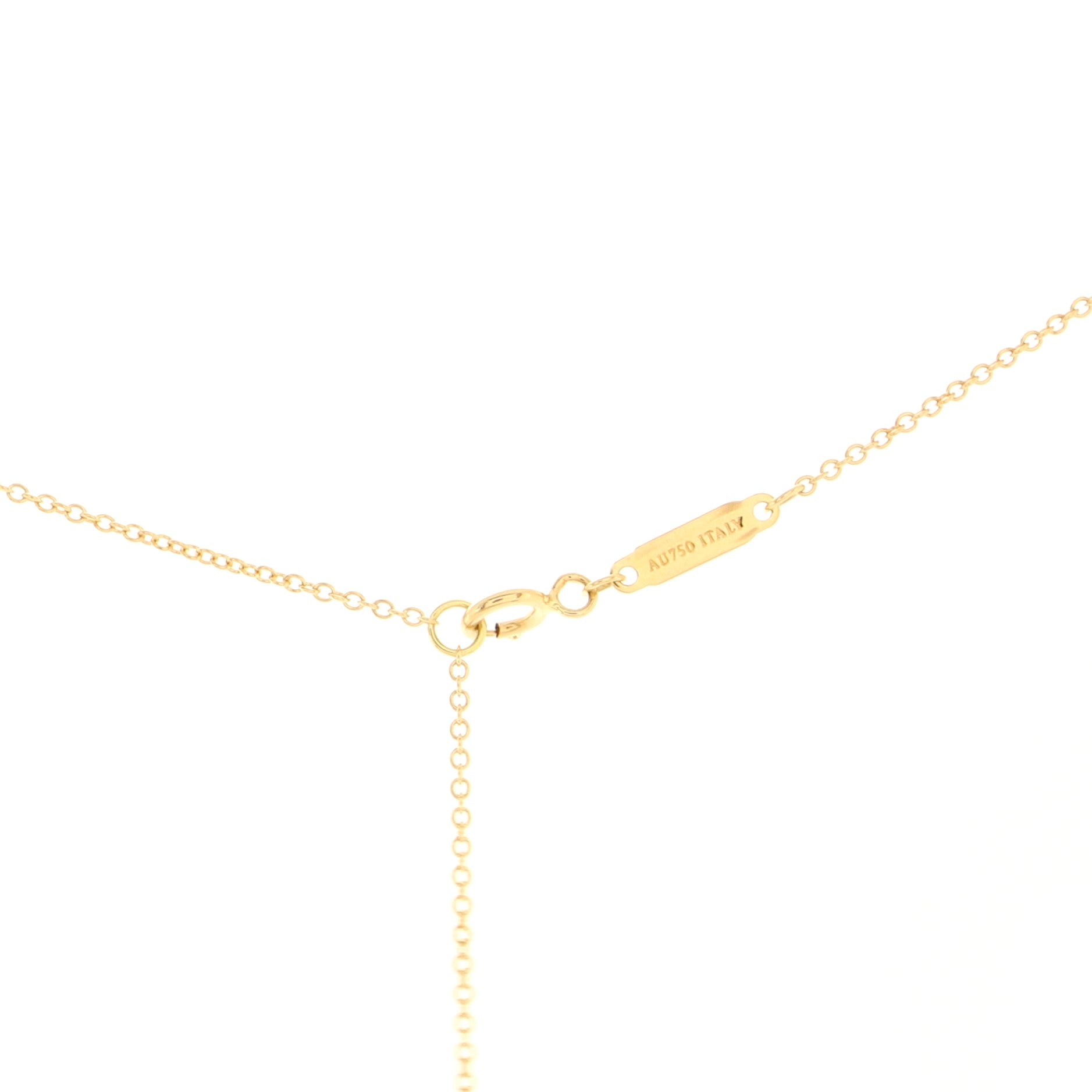 T Smile Pendant Necklace 18K Yellow Gold Mini