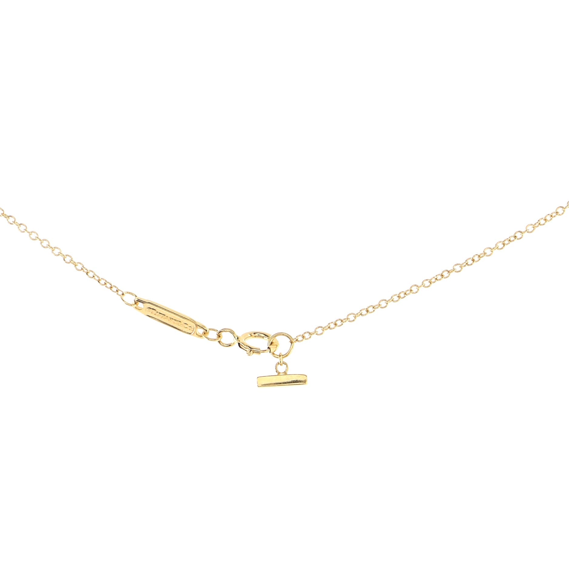 T Smile Pendant Necklace 18K Yellow Gold Mini