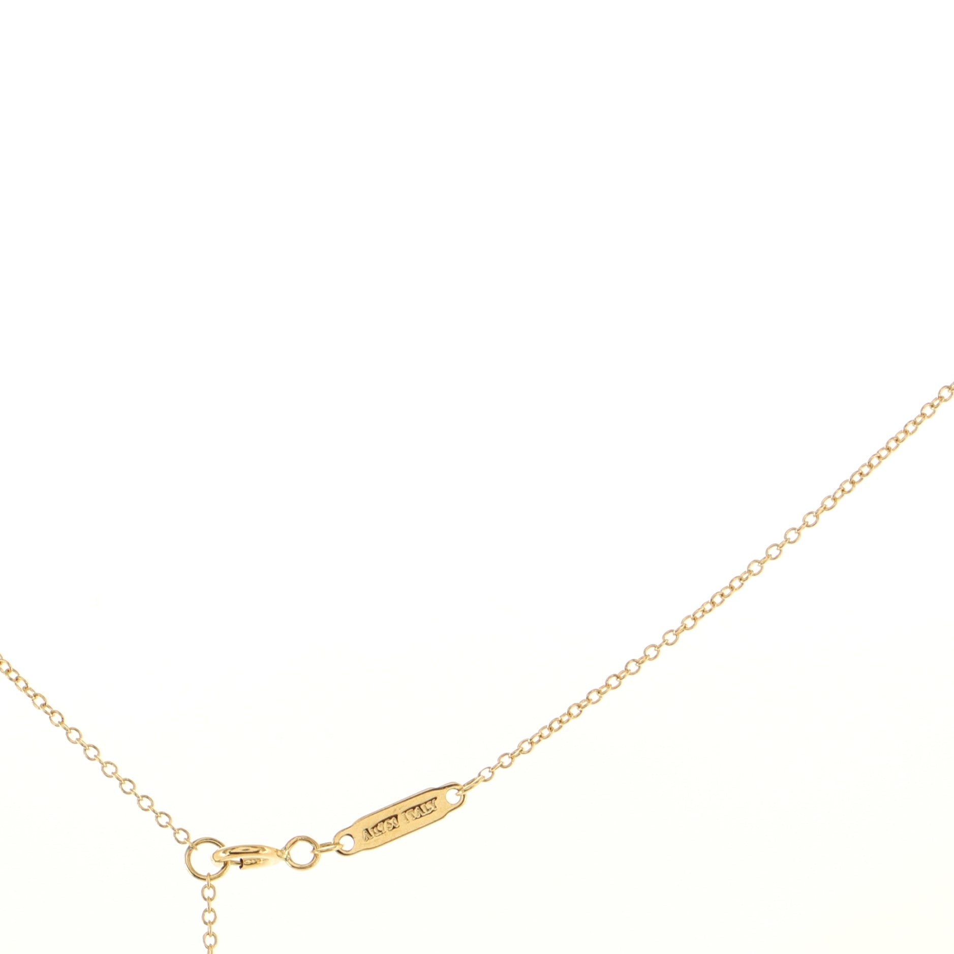 T Smile Pendant Necklace 18K Yellow Gold Mini