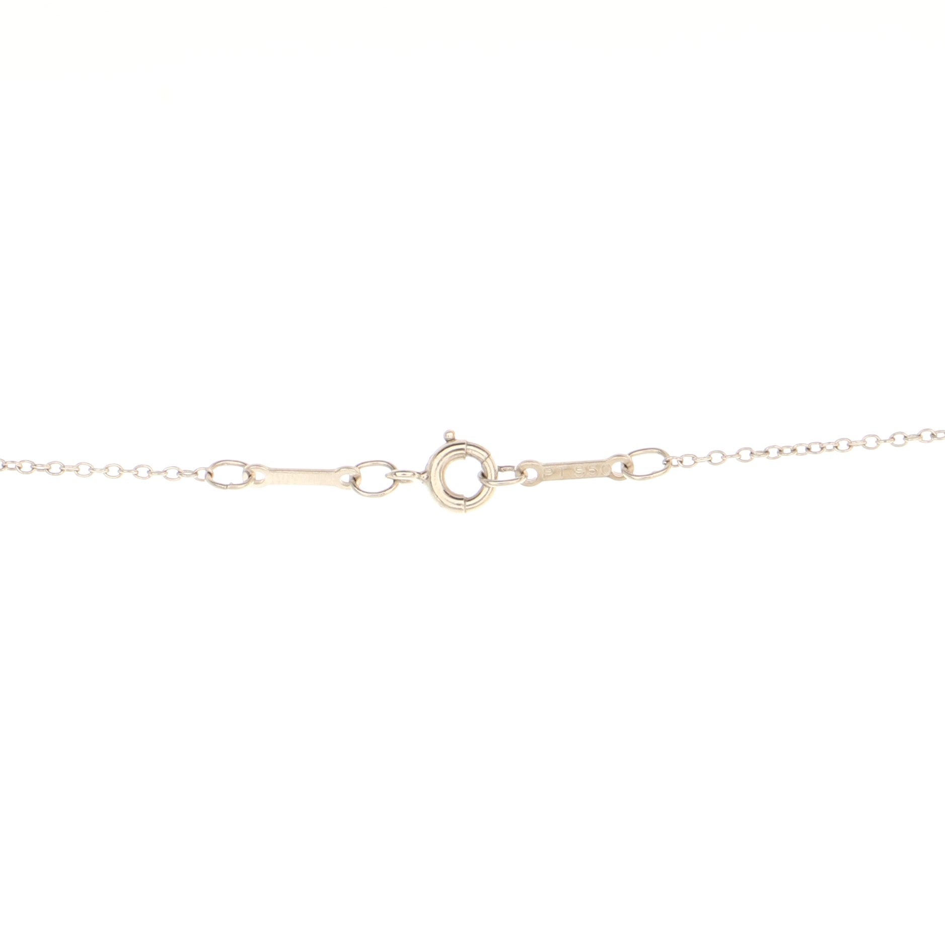 Elsa Peretti Open Heart Pendant Necklace Platinum with Diamonds