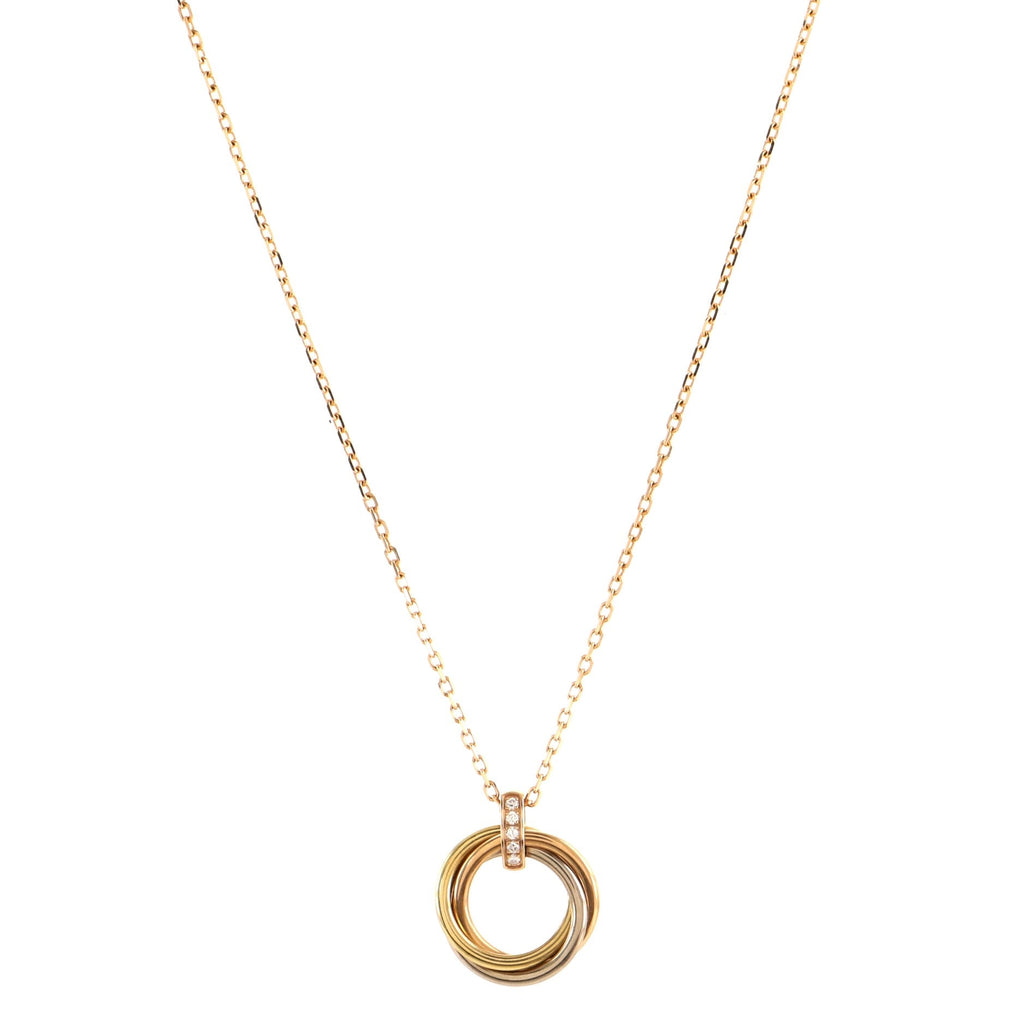 Trinity Necklace 18K Rose Gold and Diamonds
