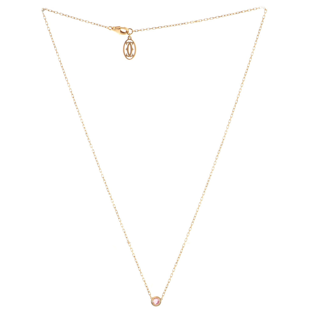 Cartier D'Amour 1 Pink Sapphire Necklace 18K Rose Gold