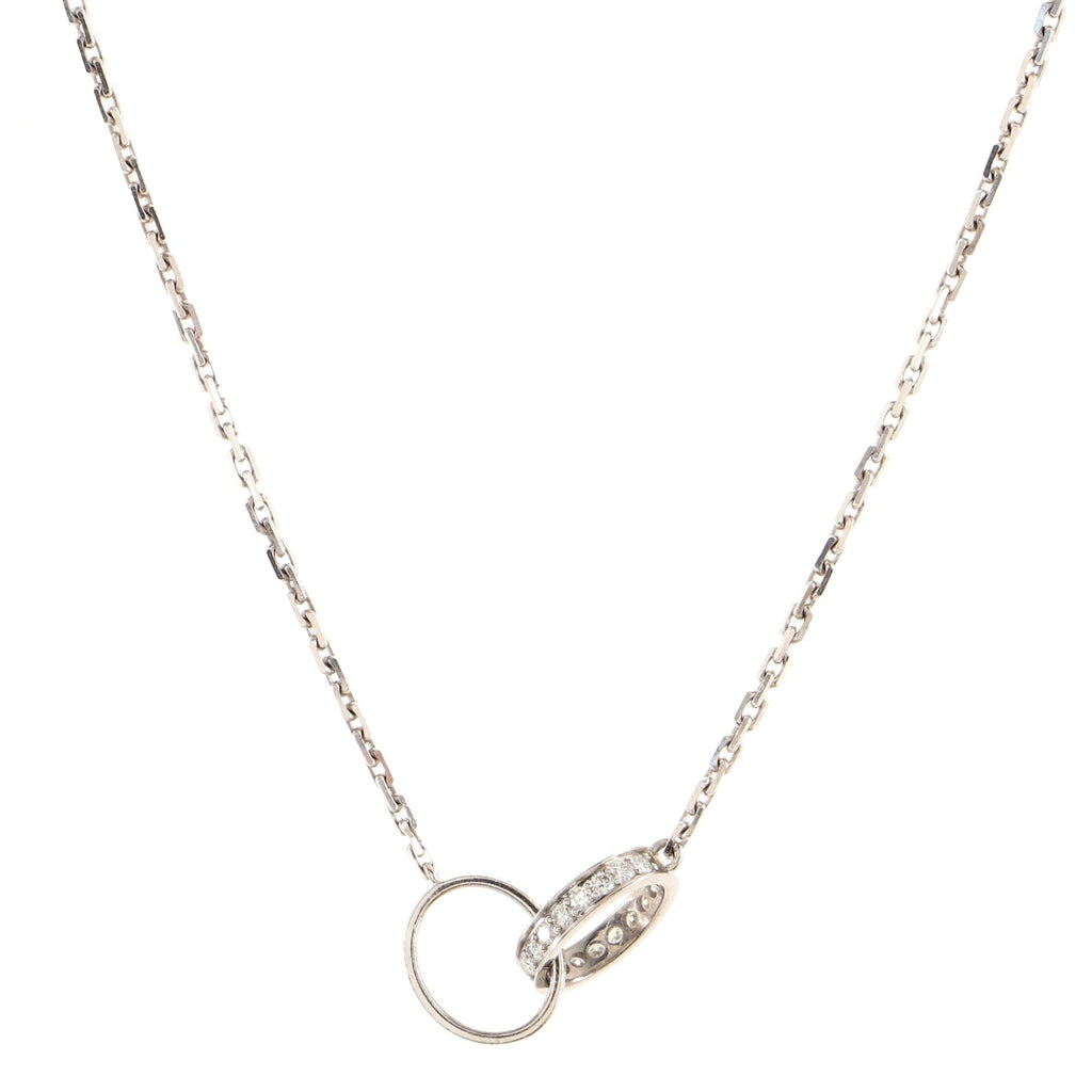 Love Interlocking Necklace 18K White Gold and Diamonds