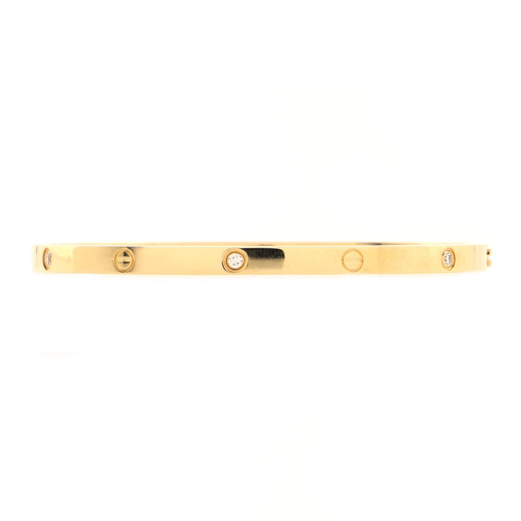 Love 6 Diamond Bracelet 18K Yellow Gold and Diamonds Small