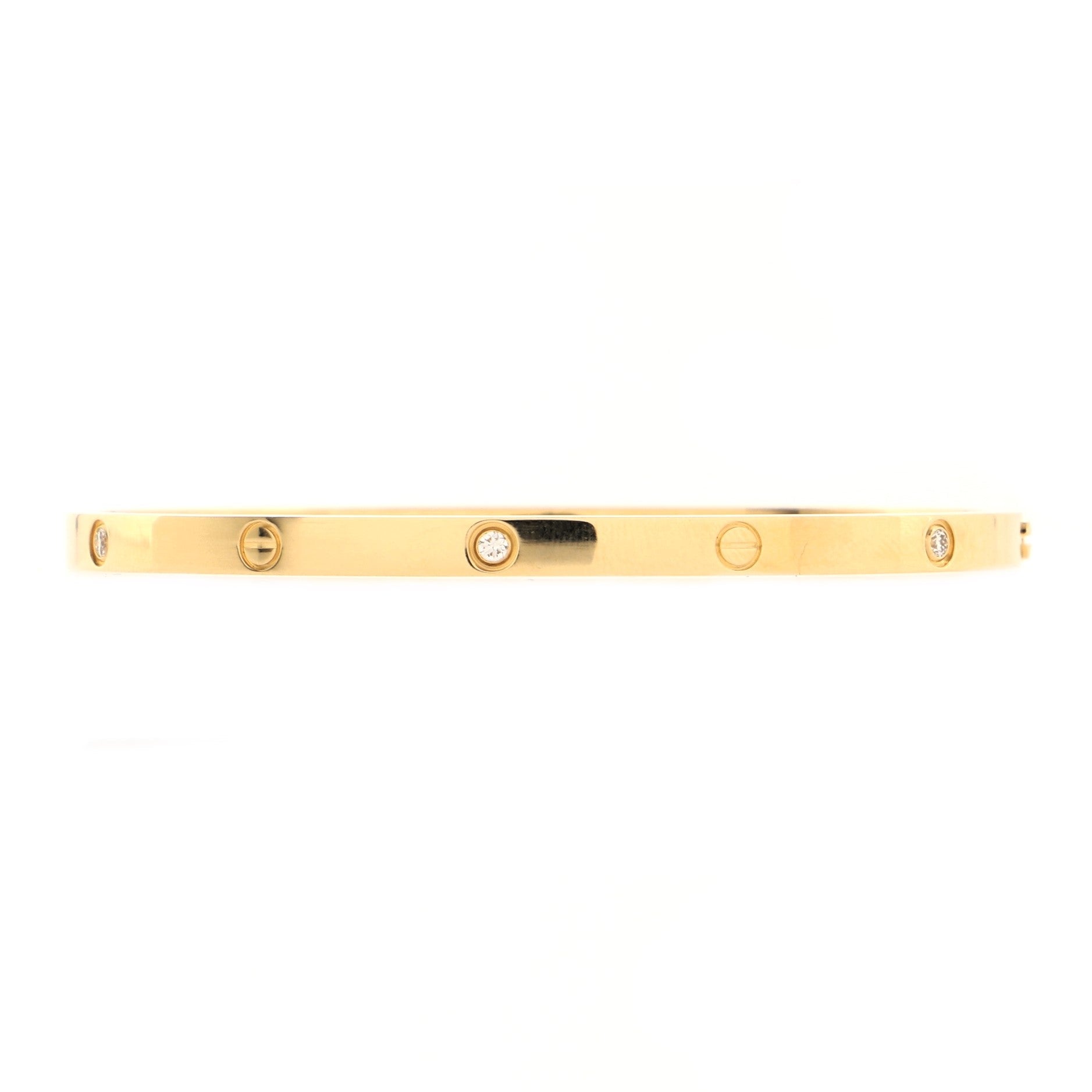 Love 6 Diamond Bracelet 18K Yellow Gold and Diamonds Small