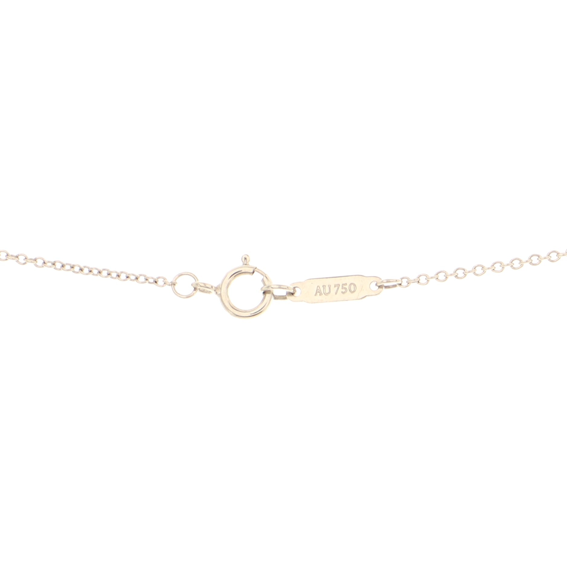Metro Heart Pendant Necklace 18K White Gold and Diamonds Mini