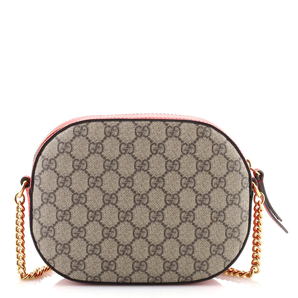 Chain Crossbody Bag Embroidered GG Coated Canvas Mini