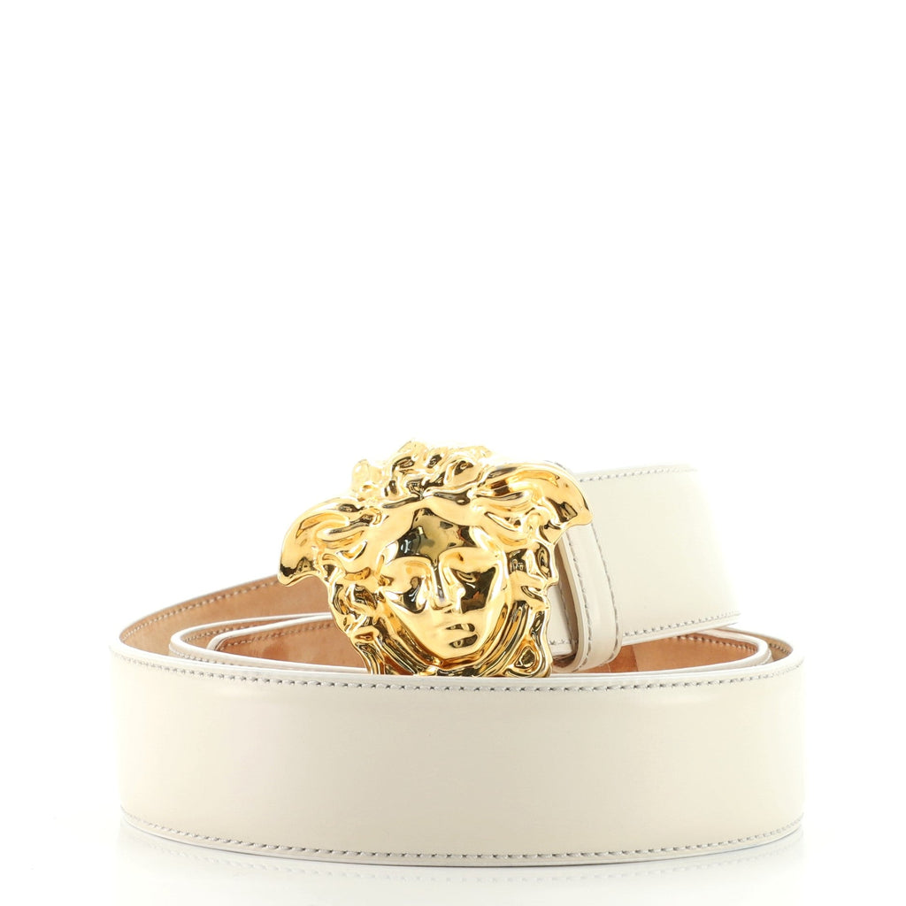 Medusa Buckle Belt Leather Wide 105