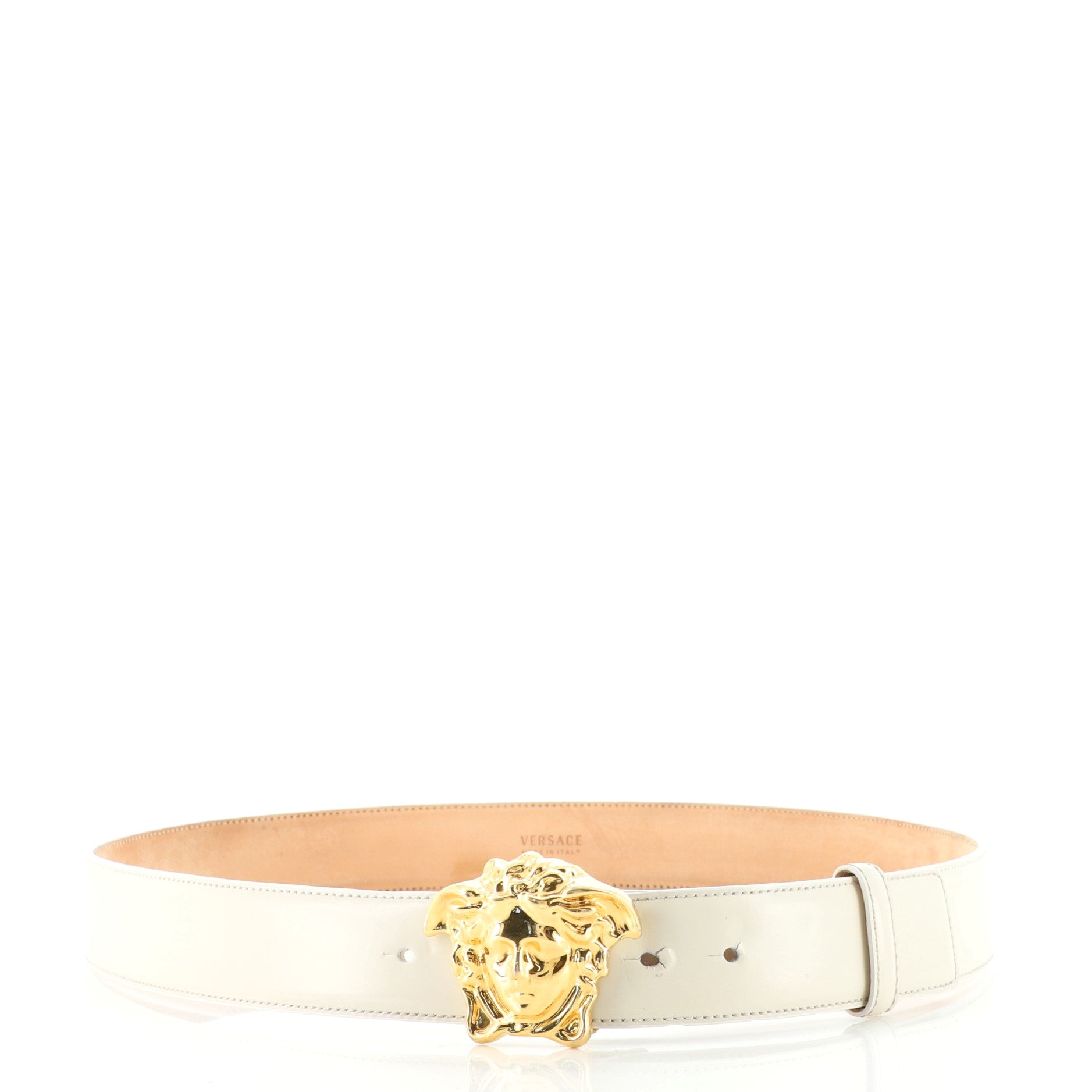Medusa Buckle Belt Leather Wide 105