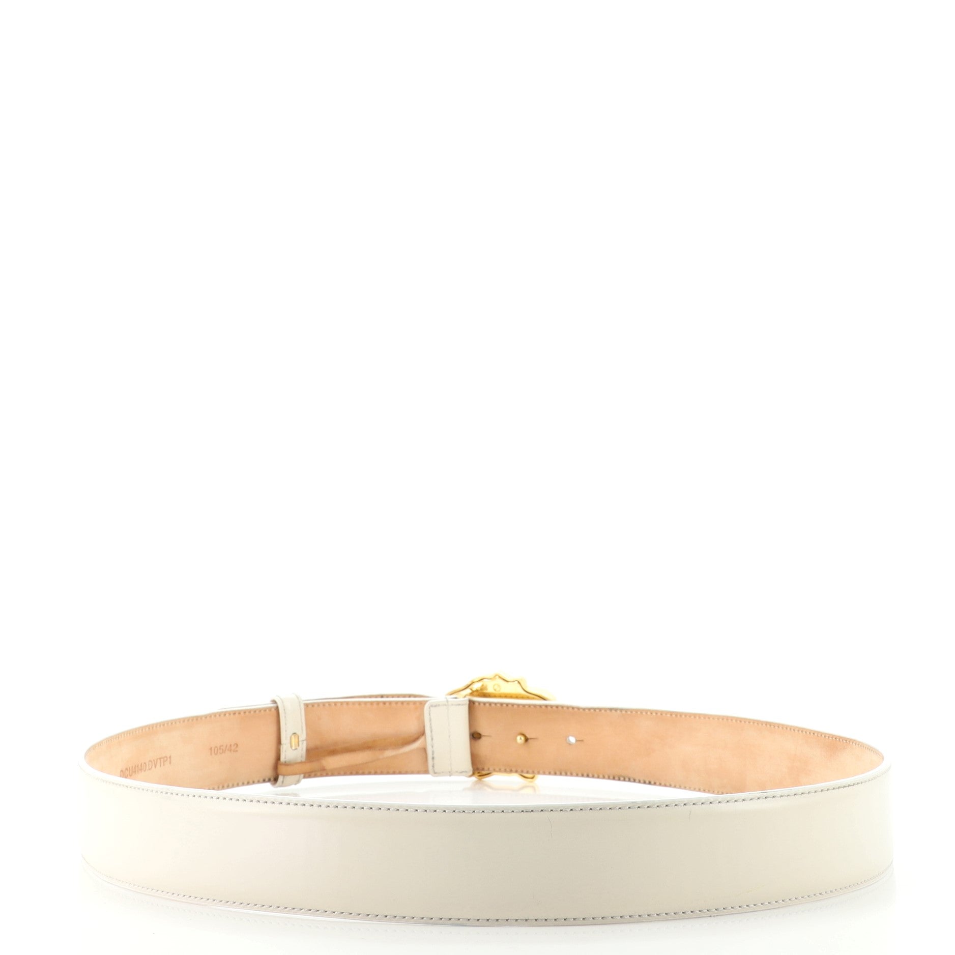 Medusa Buckle Belt Leather Wide 105