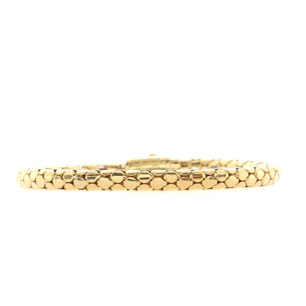 Dot Bracelet 18K Yellow Gold with Pave Diamonds 4.5mm