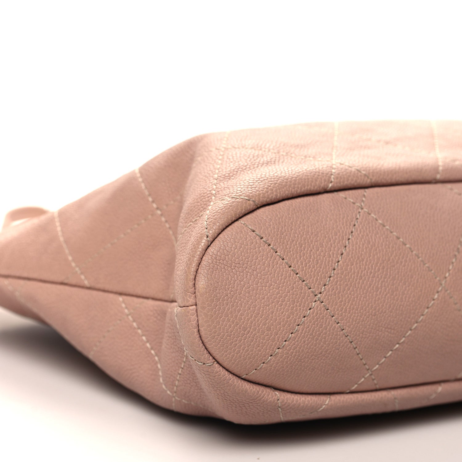 Caviar Quilted Shopping Tote Pink