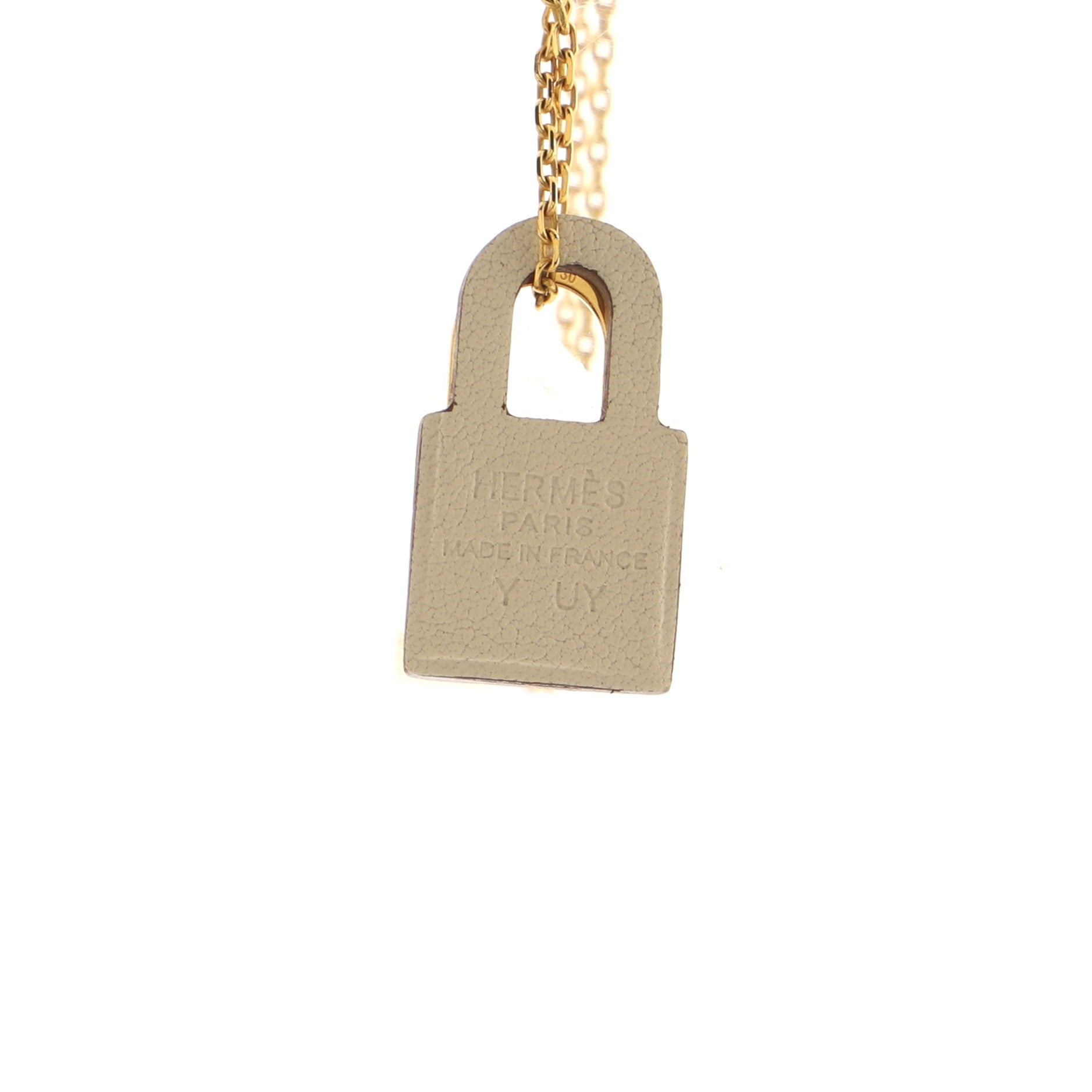 O'Kelly Pendant Necklace Metal and Leather Small