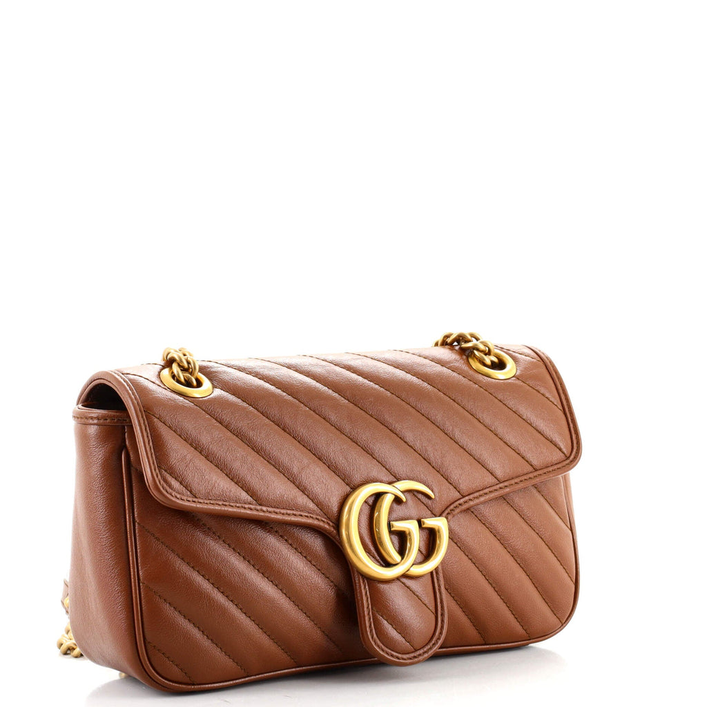 GG Marmont Flap Bag Diagonal Quilted Leather Mini