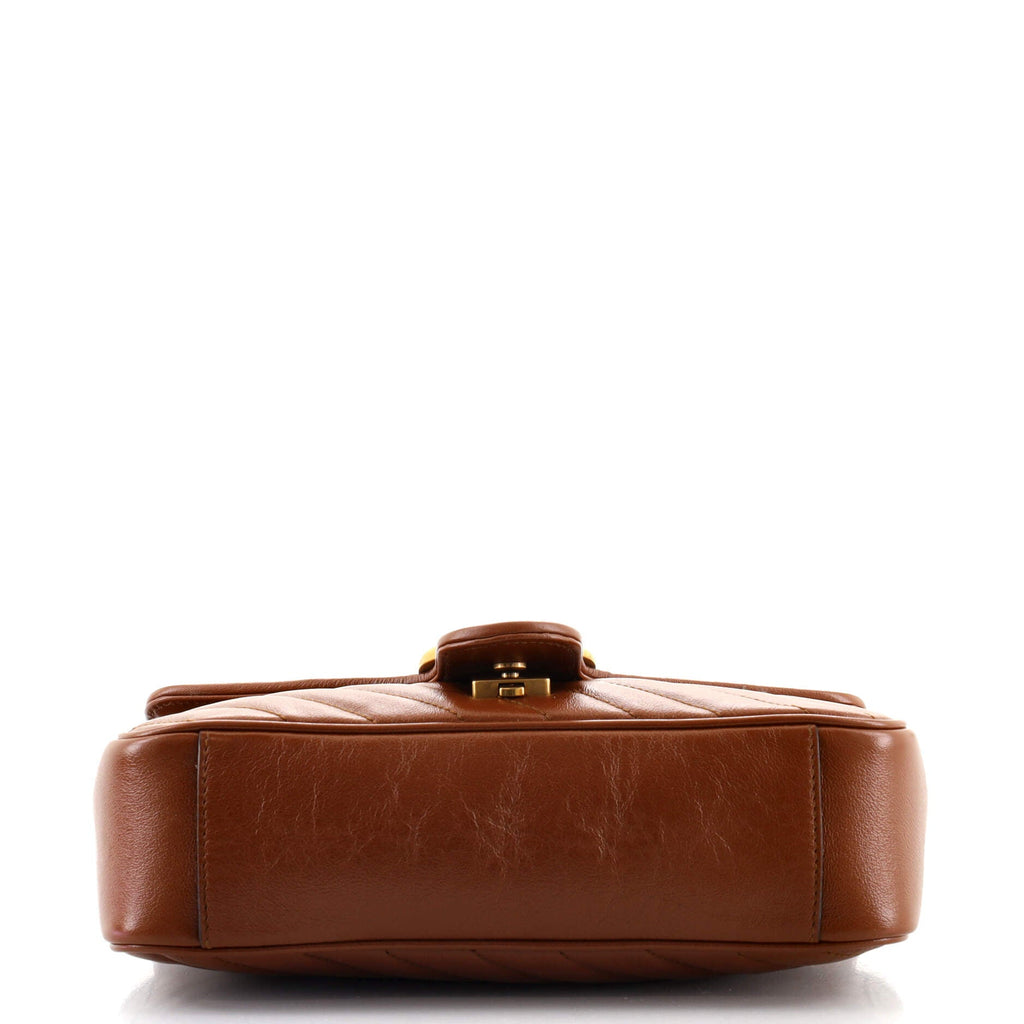 GG Marmont Flap Bag Diagonal Quilted Leather Mini