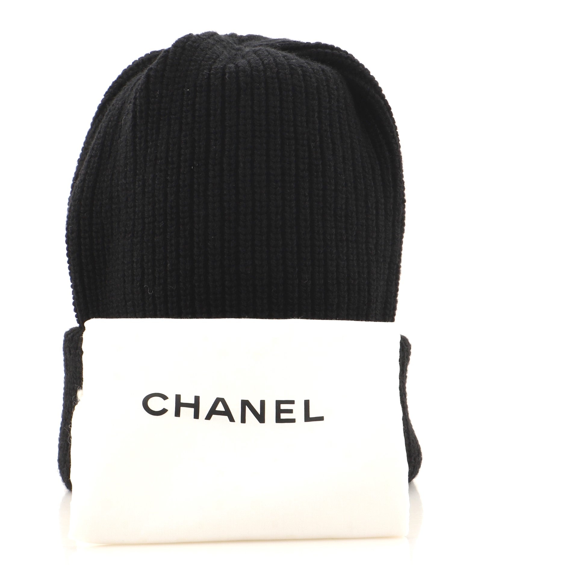 Logo Beanie Cashmere with Pearls XS