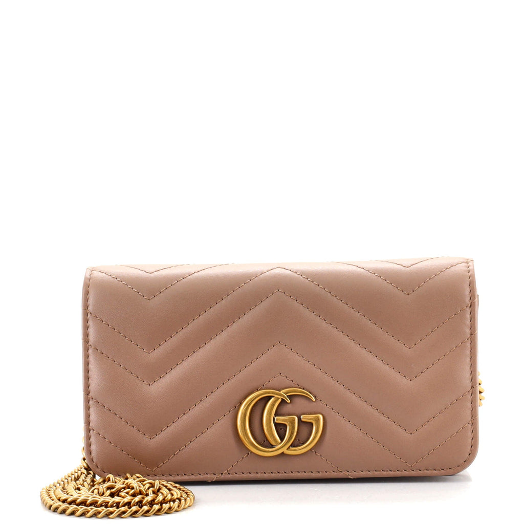 GG Marmont Chain Flap Bag Matelasse Leather Mini