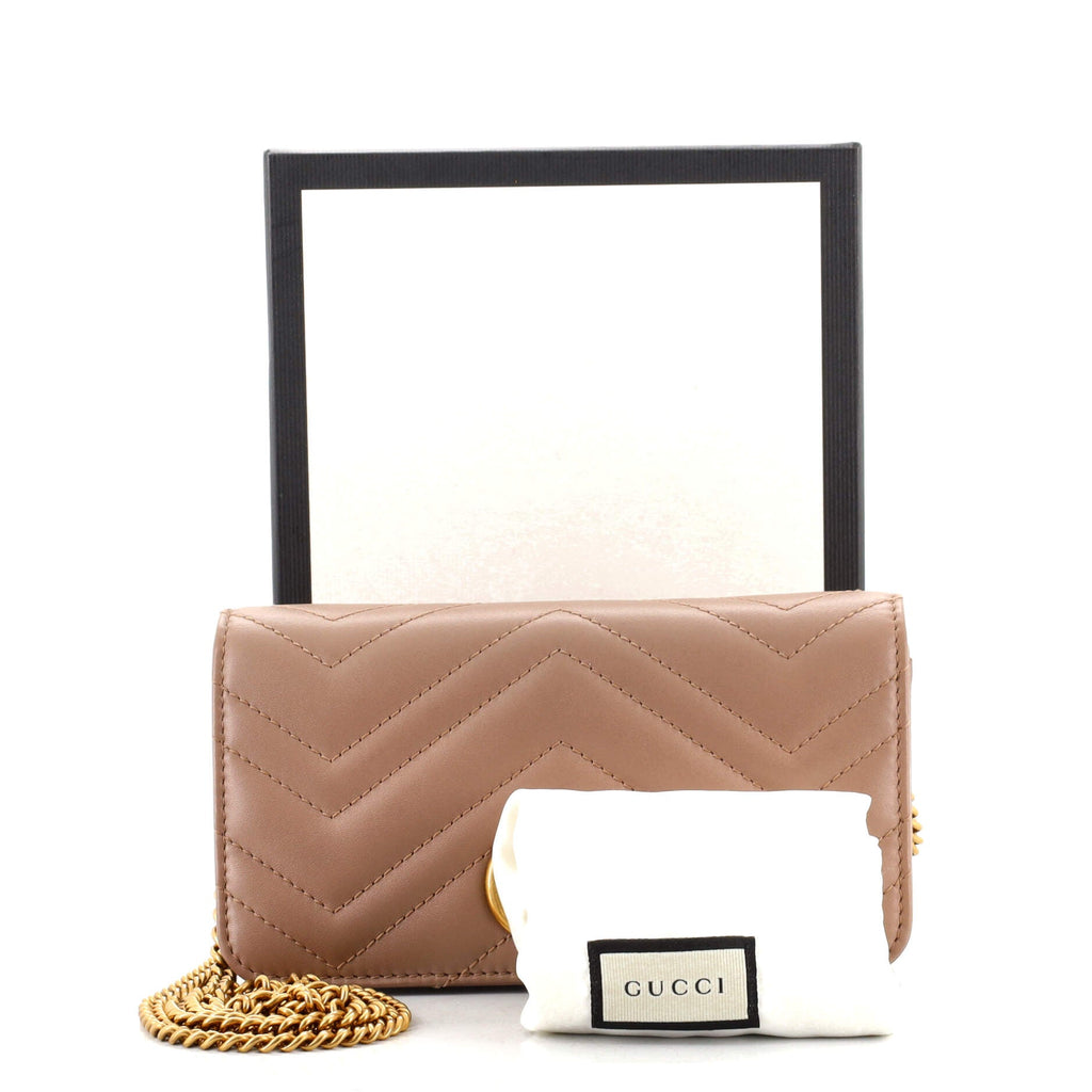 GG Marmont Chain Flap Bag Matelasse Leather Mini
