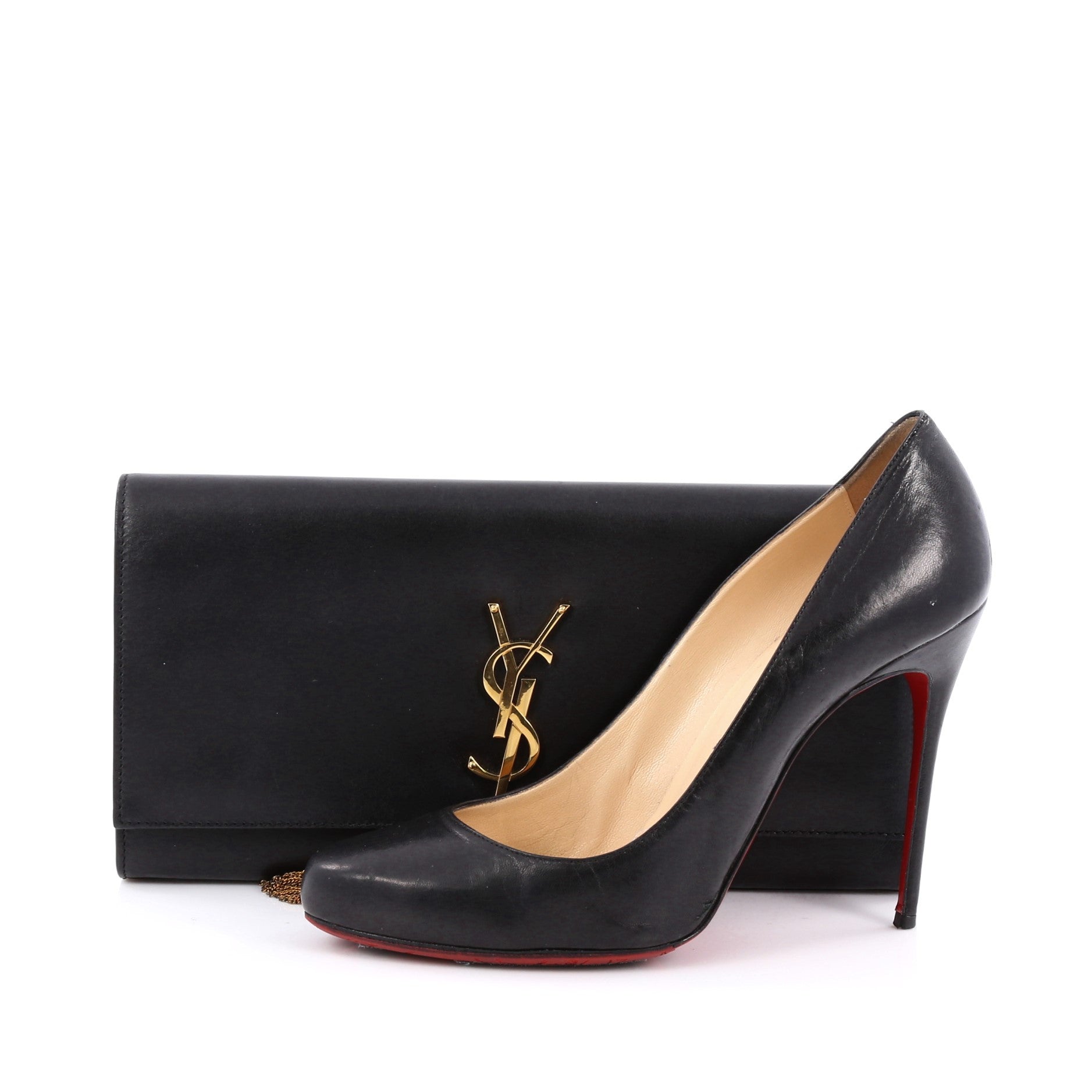 Classic Monogram Tassel Clutch Leather Long