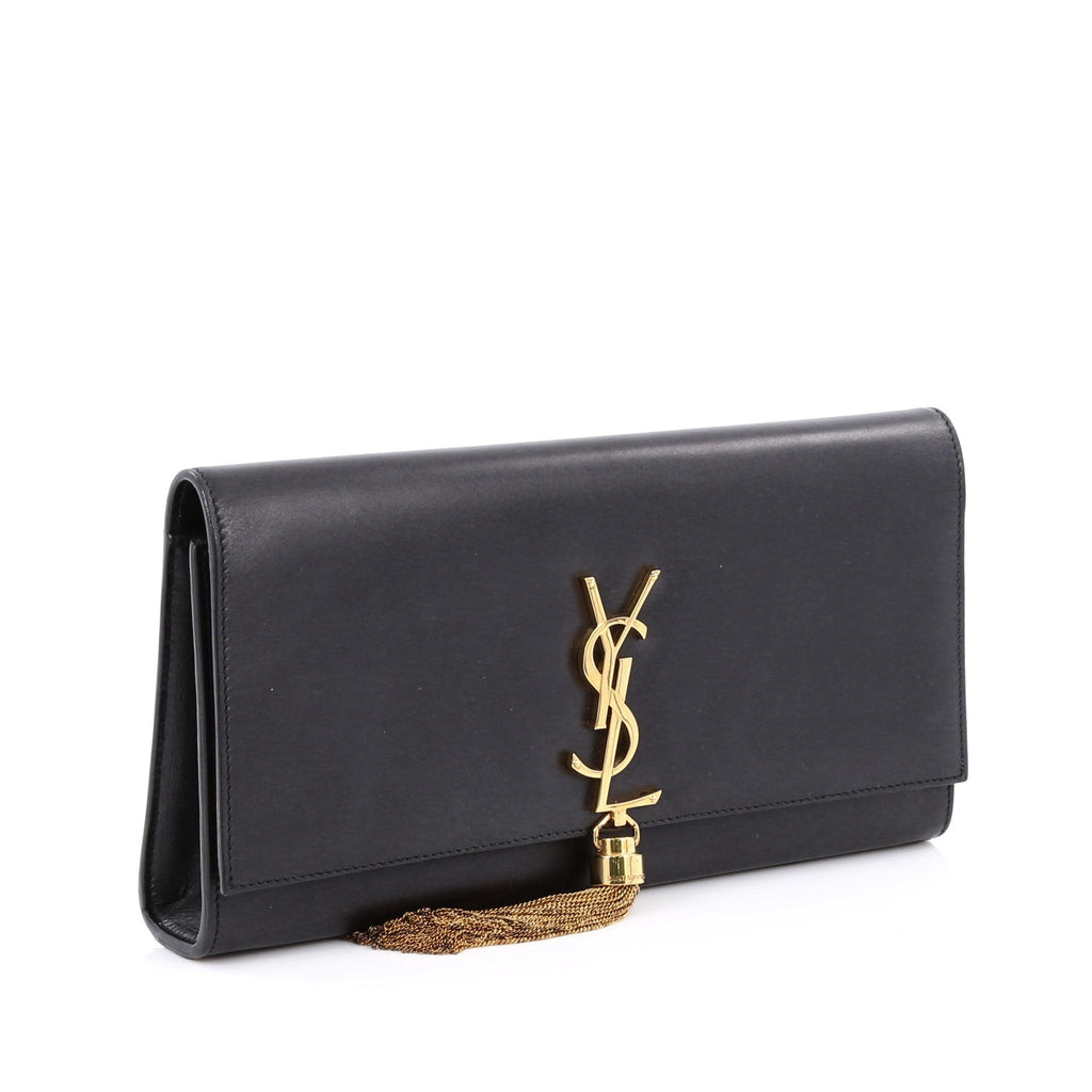 Classic Monogram Tassel Clutch Leather Long