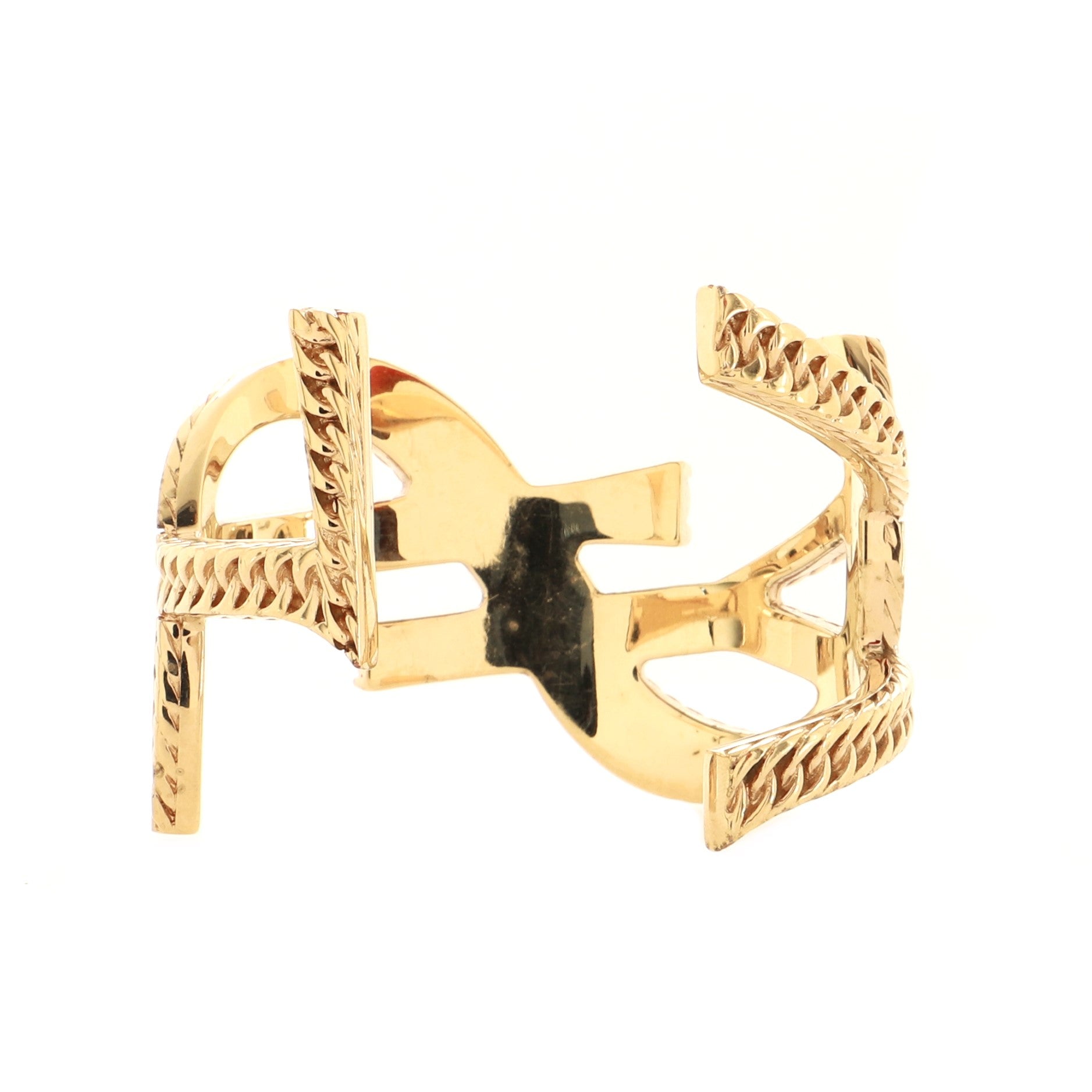 Monogram Chain Cuff Bracelet Metal