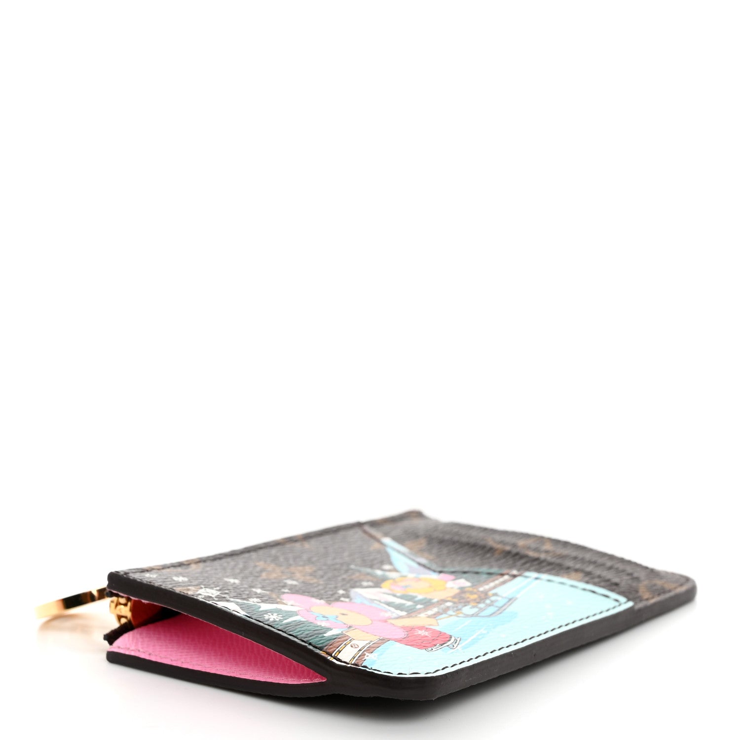 Monogram 2023 Christmas Animation Alpine Zipped Romy  Holder Pink