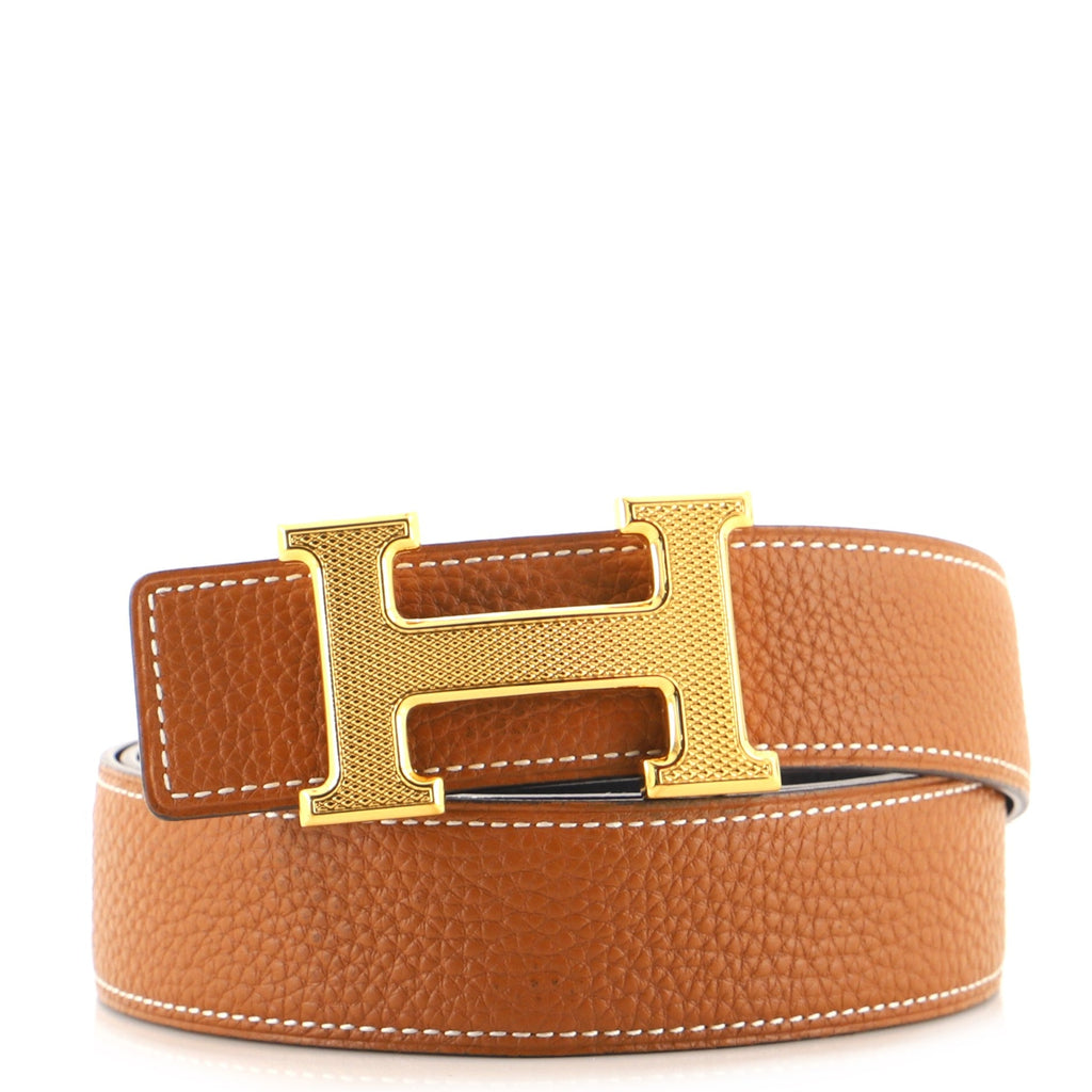 Constance Reversible Belt Leather with Guilloche Hardware Medium 85