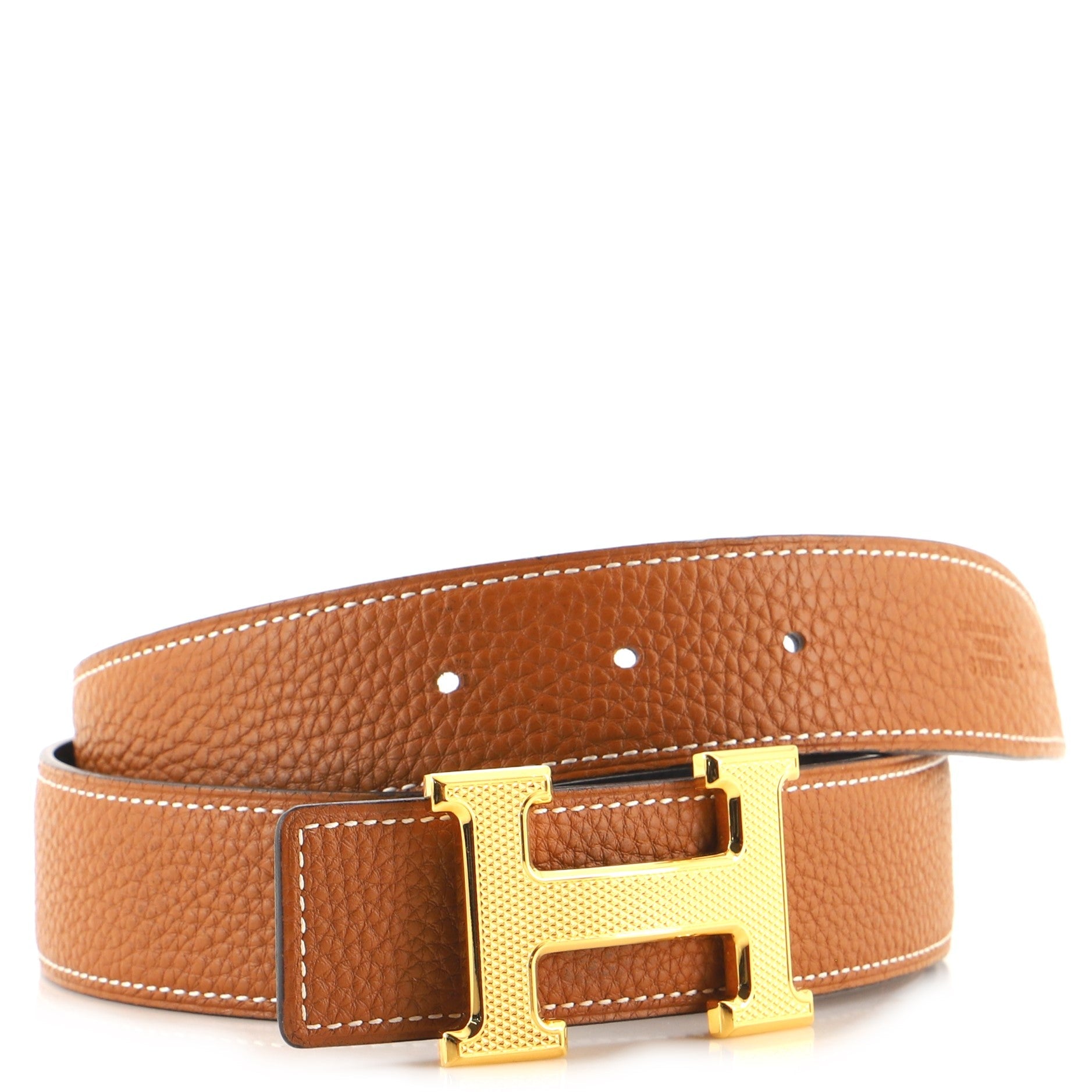 Constance Reversible Belt Leather with Guilloche Hardware Medium 85
