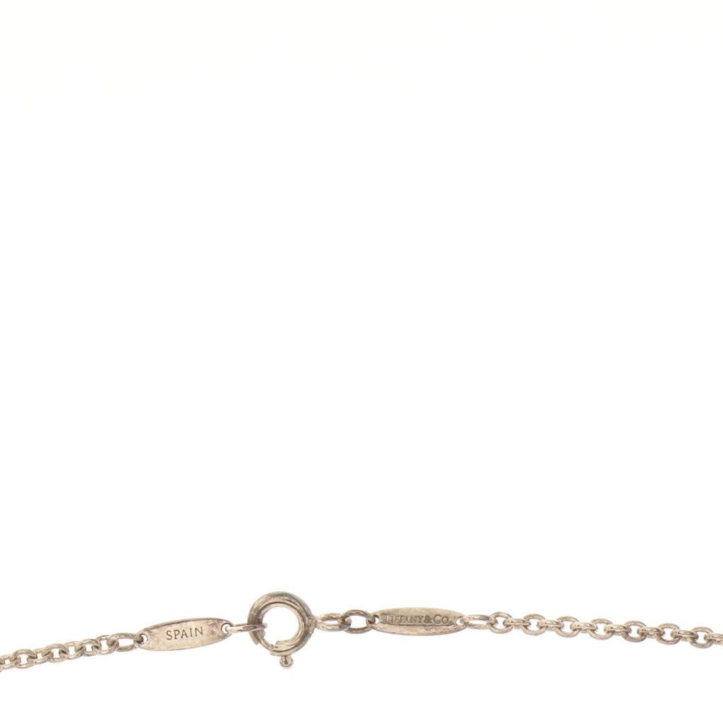 Elsa Peretti Open Heart Lariat Necklace Sterling Silver with Pearl