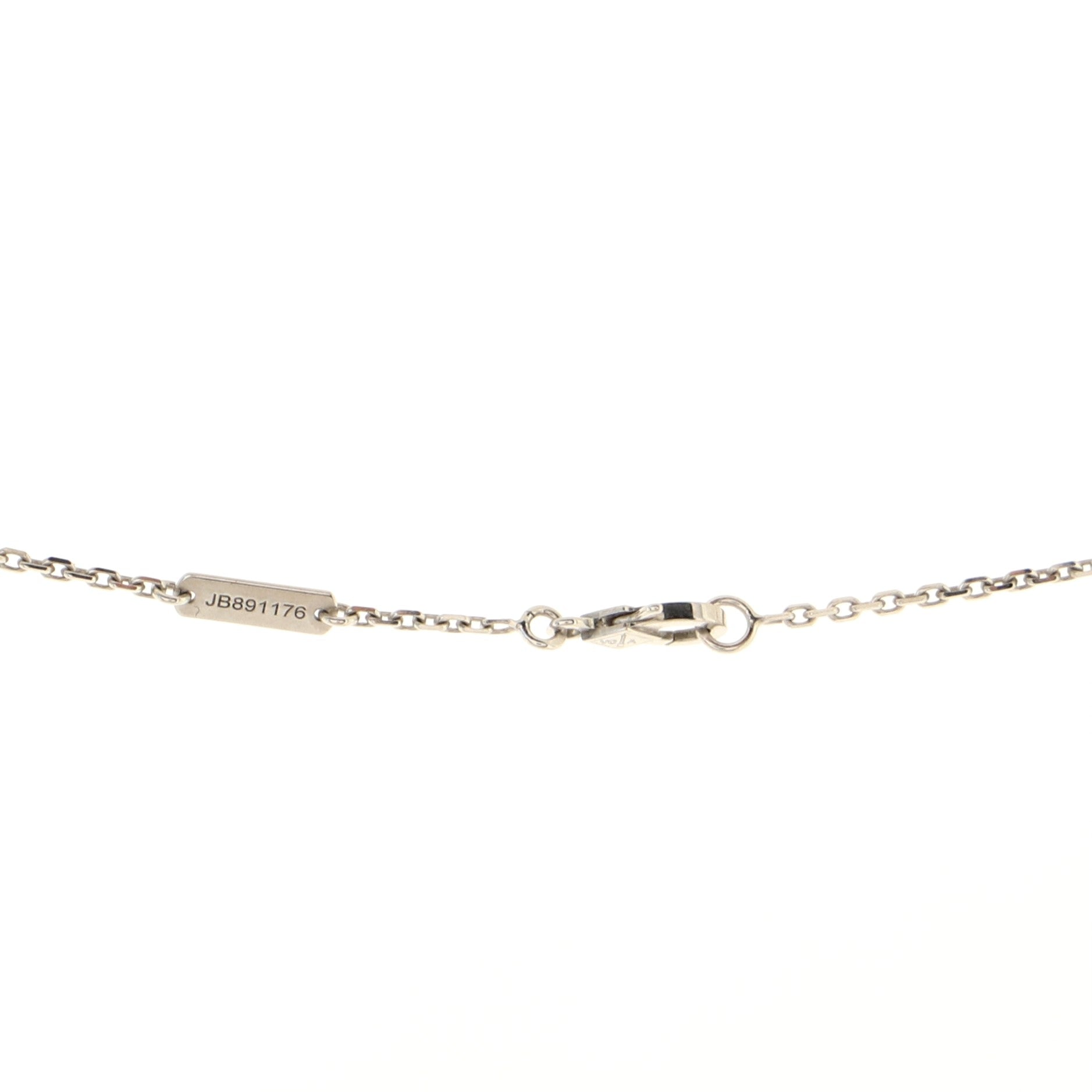 Frivole Pendant Necklace 18K White Gold with Pave Diamonds Small