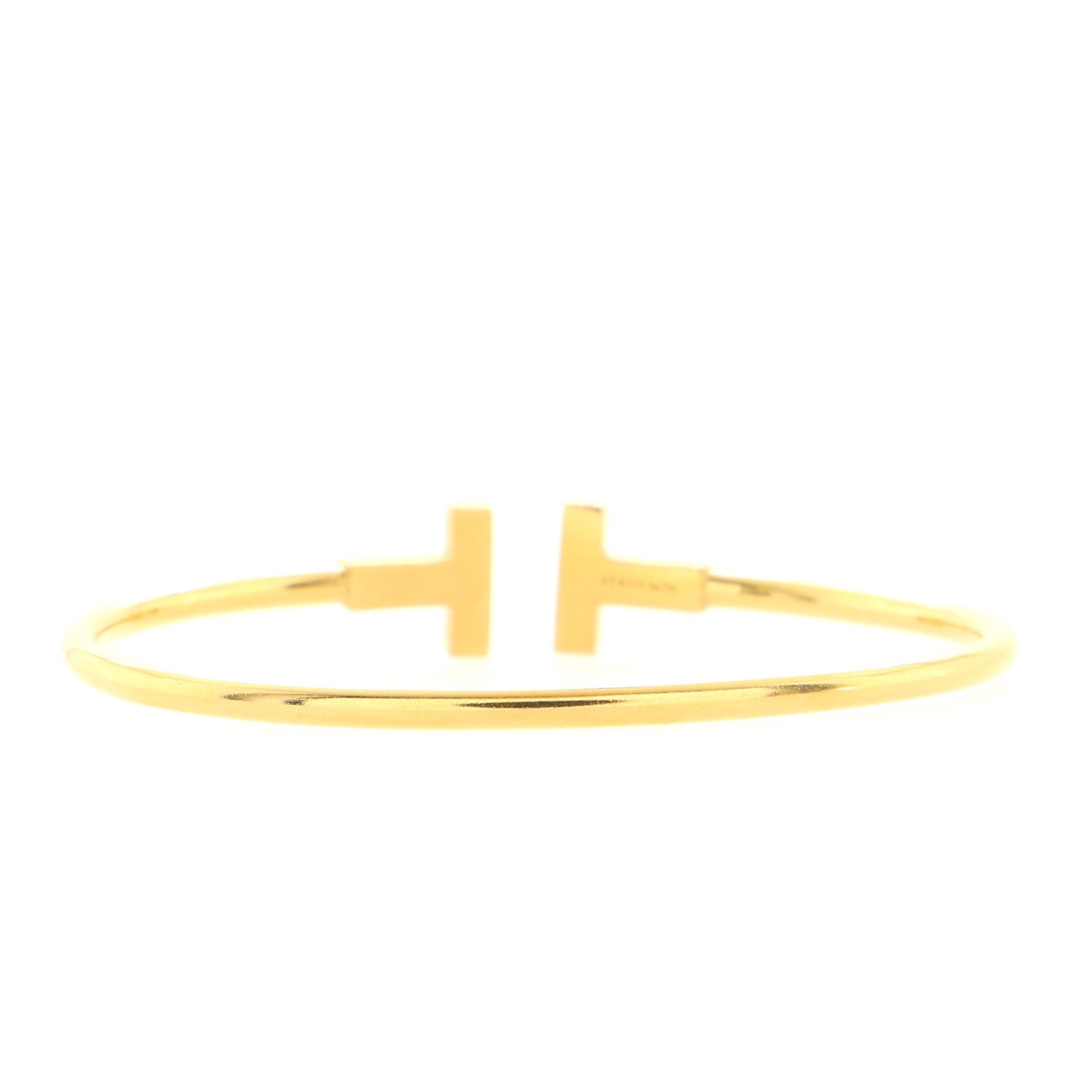 T Wire Bracelet 18K Yellow Gold Narrow